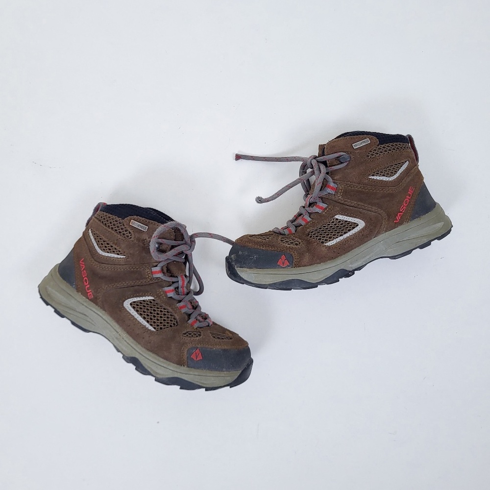 Kids Vasque Boots hiking lace-up lacing tall insulated rubber soles tread